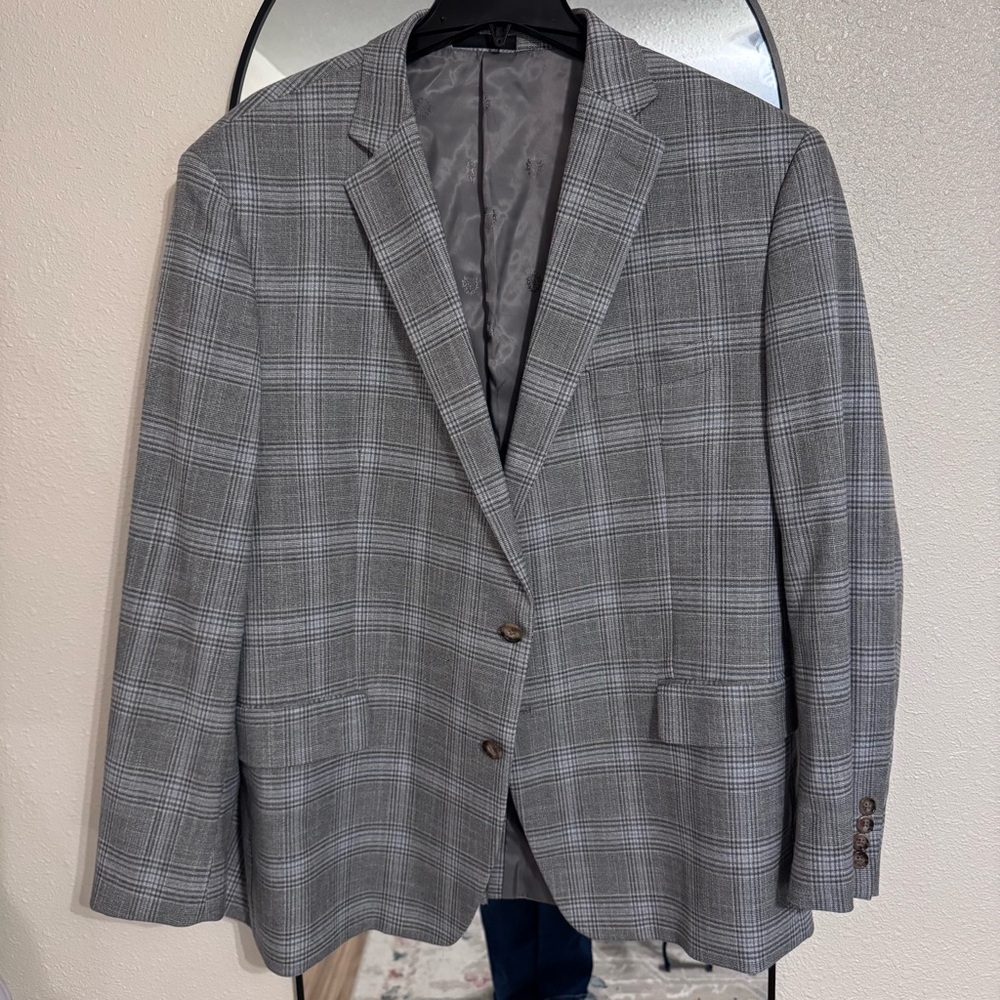 Lauren Ralph Lauren Gray Plaid Men's Blazer 48R